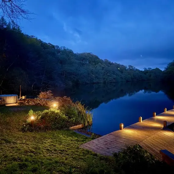 Jetty and firepit area lighting