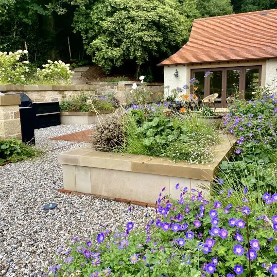 Sandstone raised beds