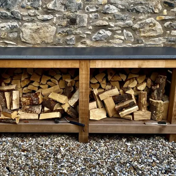 Scottish larch log store