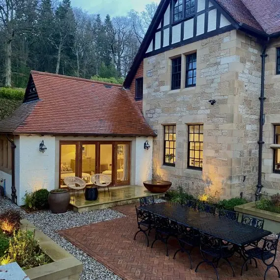 Dining area at night
